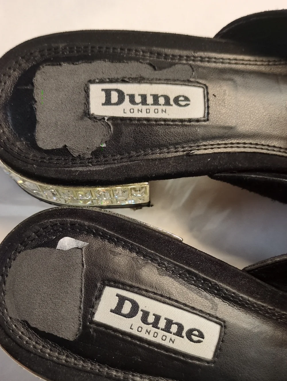 Dune London Velvet Bow Crystal Heel, Size 8M